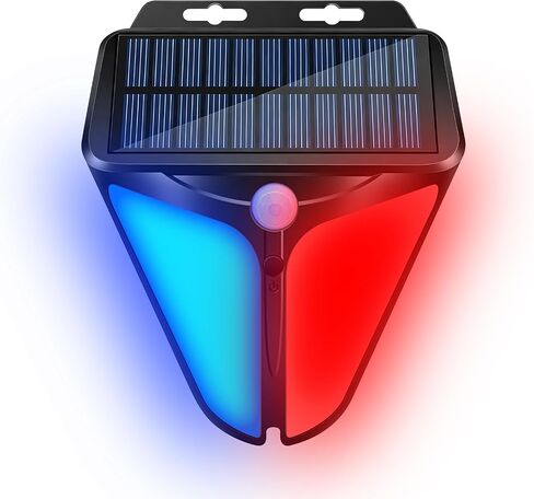 Aolyty Solar Strobe Warning Lights 90DB Alarm Outdoor,4 Working Modes Solar Power Motion Sensor Alarm Light,IP65 Waterproof Security Siren Light for Pasture,Home,Farm,Barn,Villa,Yard in Saudi Arabia