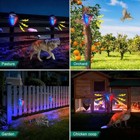 Aolyty Solar Strobe Warning Lights 90DB Alarm Outdoor,4 Working Modes Solar Power Motion Sensor Alarm Light,IP65 Waterproof Security Siren Light for Pasture,Home,Farm,Barn,Villa,Yard in Saudi Arabia