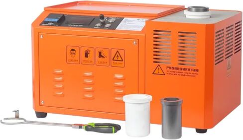 2KG Medium Frequency Gold Melting Furnace, 3500W High Temp Gold Melting Machine, Smelting Time 4-6 Minutes, for Metal, Gold, Silver in Kuwait
