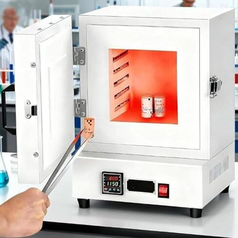 2000W Electric Muffle Furnace, 1150℃ High-Temperature Oven with Real-Time Monitoring - Ideal for Dentistry, Jewelry, Ceramics & Crafting Applications in Kuwait