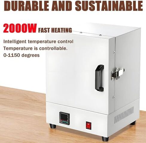 2000W Electric Muffle Furnace, 1150℃ High-Temperature Oven with Real-Time Monitoring - Ideal for Dentistry, Jewelry, Ceramics & Crafting Applications in Kuwait