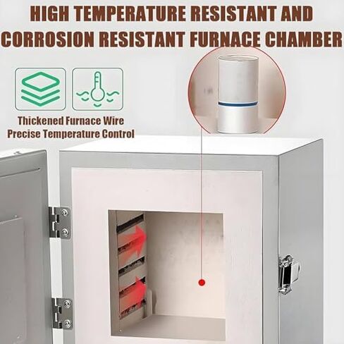 2000W Electric Muffle Furnace, 1150℃ High-Temperature Oven with Real-Time Monitoring - Ideal for Dentistry, Jewelry, Ceramics & Crafting Applications in Kuwait