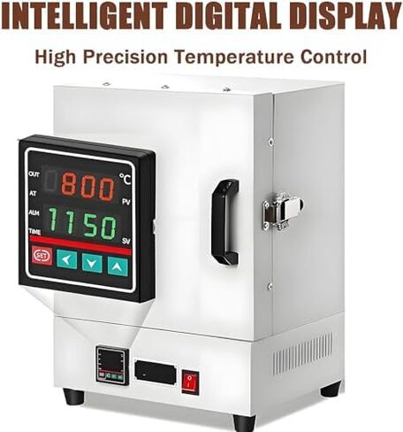 2000W Electric Muffle Furnace, 1150℃ High-Temperature Oven with Real-Time Monitoring - Ideal for Dentistry, Jewelry, Ceramics & Crafting Applications in Kuwait