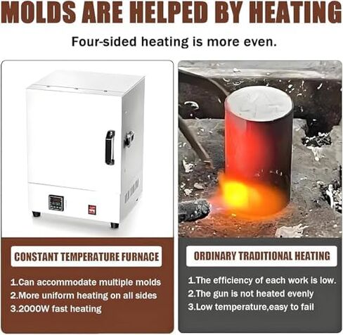 2000W Electric Muffle Furnace, 1150℃ High-Temperature Oven with Real-Time Monitoring - Ideal for Dentistry, Jewelry, Ceramics & Crafting Applications in Kuwait
