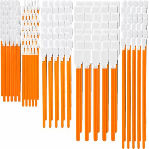 Cleaning Lab Swab Kit 100 PCS Microfiber Knitted Polyester Cleaning Sticks Professional Lint Free Lab Swabs for Printer, Gun, Optics Lens, Camera, Arts and Crafts, Automotive Detailing (5 Sizes) in Kuwait