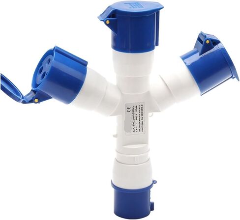 مقبس صناعي ثلاثي النقاط 3X32A ثلاثي الاتجاه مقاوم للماء IP44 1023-3 in Kuwait