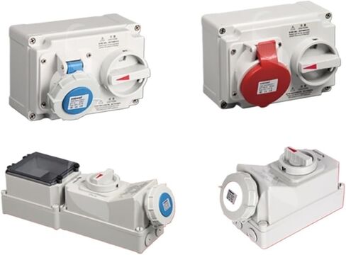 1 PCS Mechanical Interlocking Socket IP67 Waterproof Industrial Connector Power Controller European Standard Switch(SP-7279 4P 16A) in Kuwait