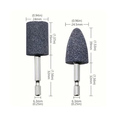 4Pcs Grinding Wheel Heads with Hexagonal Shank - Metal Polishing Stones Set for Repairing and Sharpening in Kuwait