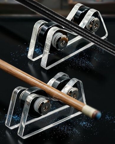2 Pcs Billiard Cue Straightness Checker, Acrylic Pool Cue Roller Straightness Detector, Portable and Accurate for Snooker & Pool Stick, Ideal Maintenance Accessory for Players in Kuwait