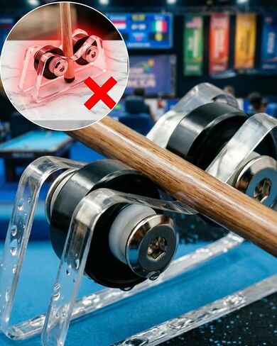2 Pcs Billiard Cue Straightness Checker, Acrylic Pool Cue Roller Straightness Detector, Portable and Accurate for Snooker & Pool Stick, Ideal Maintenance Accessory for Players in Kuwait