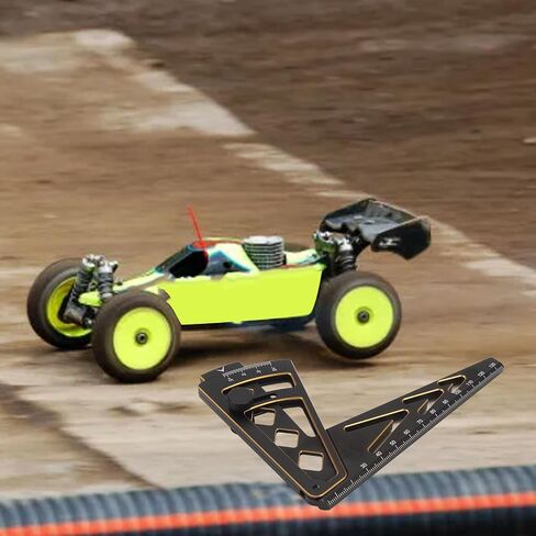 HUIOP RC Car Camber، مسطرة مائلة متعددة الوظائف لارتفاع الركوب، أداة قياس متعددة الزوايا من سبائك الألومنيوم، صغيرة وخفيفة الوزن، سهلة الحمل، مجموعة واسعة من in Kuwait