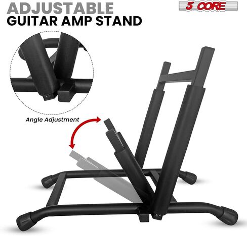 5 CORE Guitar Amp Stand غطاء إسفنجي شديد التحمل ذراع قابل للتعديل ذو مظهر منخفض قابل للطي باللون الأسود - GAS CSHN BLK in Kuwait