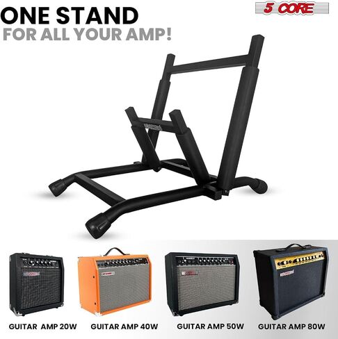 5 CORE Guitar Amp Stand غطاء إسفنجي شديد التحمل ذراع قابل للتعديل ذو مظهر منخفض قابل للطي باللون الأسود - GAS CSHN BLK in Kuwait