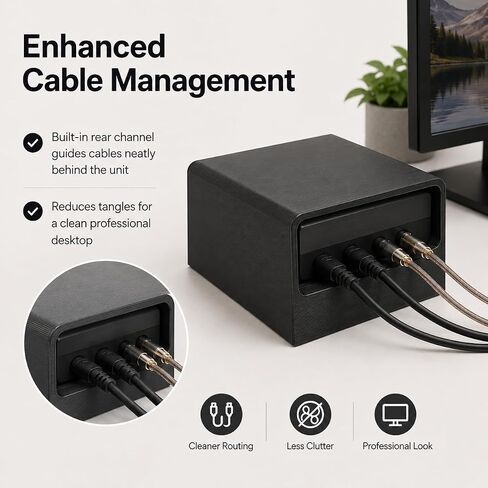 Desktop Stand for Fosi Audio K5 Pro DAC Amplifier – Vertical Space-Saving Holder | Stable Non-Slip Base | Easy Access Cable Management | Home Studio Audio Equipment in Saudi Arabia