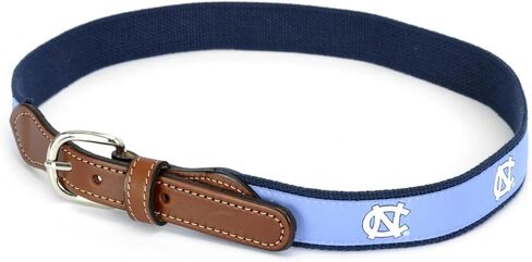حزام UNC للرجال من نسيج قطني طويل من كارولينا بلو تاكل وجلد من Chapel Hill North Carolina Fan Shop in Kuwait