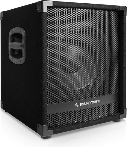 مضخم صوت Sound Town METIS Series 2400 وات 18 بوصة يعمل بالطاقة PA/DJ مع مضخم صوت من الفئة D، خشب البتولا الرقائقي، أسود (METIS-PRO18AS) in Kuwait