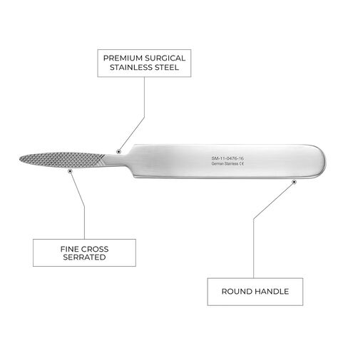Stellmacher Joseph Bone Rasp – Fine Cross Serrated Straight Tip & Round Handle – Premium Stainless Steel Surgical Bone File for Controlled Smoothing & Orthopedics Use (16 cm) in Kuwait