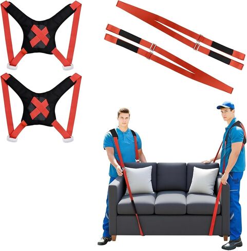 Moving Straps 2-Person, Adjustable Furniture Lifting and Carrying Strap for Appliance Couch Mattress Heavy Boxes (Moving Straps for Back） in Kuwait