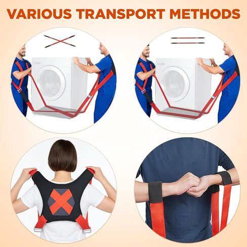 Moving Straps 2-Person, Adjustable Furniture Lifting and Carrying Strap for Appliance Couch Mattress Heavy Boxes (Moving Straps for Back） in Kuwait