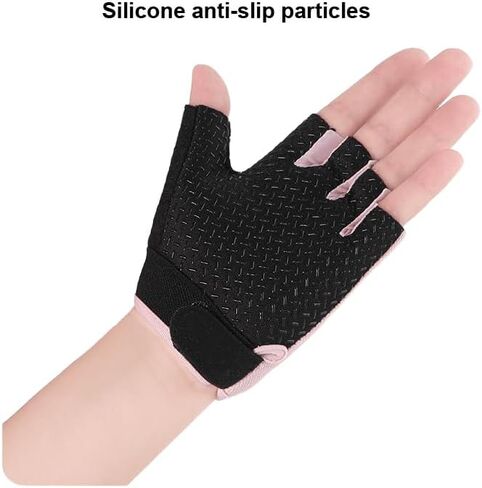 INOGIH Kids Breathable Anti-Slip Fingerless Workout Gym Gloves 3-14 Years for Boys Girls Biking, Camping, Fishing, Outdoor Sports in Kuwait