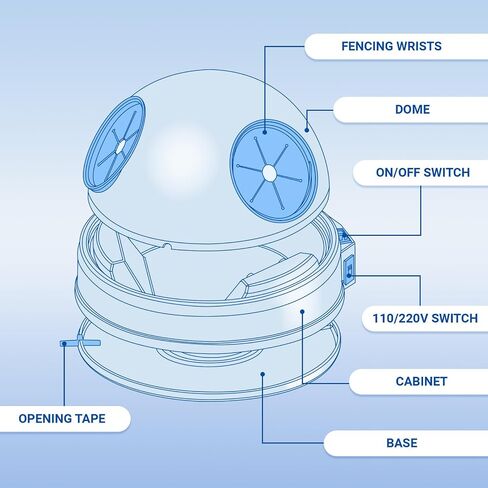 BA BIO.Art Bio-Chamber (127V)، خزانة غبار بلاستر، تصميم قبة، لمختبرات الأسنان، تم بيعها بواسطة JMU in Kuwait