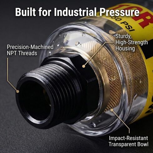 LE LEMATEC Air Preparation Bundle (2 Items) — AS118-2C Siphon Sand Blaster Gun + ZN312 Inline Dryer/Water Separator for Auto Body, Restoration, HVLP Painting & Pneumatic Moisture Protection in Kuwait