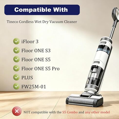6 عبوات من فلاتر التفريغ متوافقة مع Tineco iFloor 3/Floor ONE S3/Floor ONE S5/Floor ONE S5 Pro مكنسة كهربائية جافة ورطبة لاسلكية، مرشحات HEPA عالية الكفاءة in Kuwait