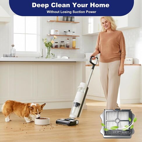 6 عبوات من فلاتر التفريغ متوافقة مع Tineco iFloor 3/Floor ONE S3/Floor ONE S5/Floor ONE S5 Pro مكنسة كهربائية جافة ورطبة لاسلكية، مرشحات HEPA عالية الكفاءة in Kuwait