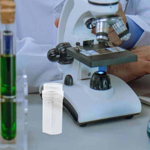 KALLORY 2pcs Plastic Slide Staining Jar with 5 Slide Rack and Lid for Laboratory Use in Chemistry and Medicine in Kuwait