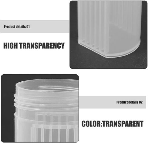 2pcs Plastic Staining Jar with 5 Slide Staining Rack and Lid for Laboratory and Scientific Research Easy to Use Versatile Design in Kuwait