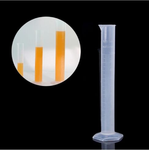 1PC 100ml Plastic Graduated Cylinder with Base Hydrometer Test Tube for Homebrew Beer Wine Making Lab Measuring in Kuwait