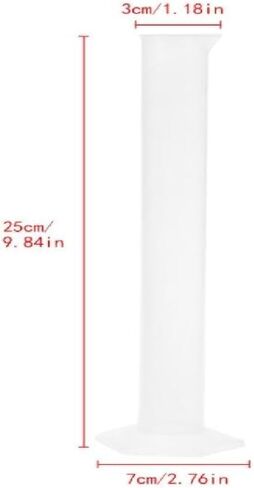 1PC 100ml Plastic Graduated Cylinder with Base Hydrometer Test Tube for Homebrew Beer Wine Making Lab Measuring in Kuwait