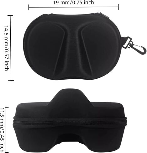 Portable Dive Mask Case, 1PC Snorkel Mask Storage Box with Hook, EVA Material Lightweight Protective Container for Swimming Goggles & Diving Mask(Black) in Kuwait