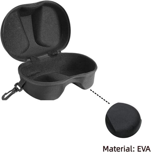 Portable Dive Mask Case, 1PC Snorkel Mask Storage Box with Hook, EVA Material Lightweight Protective Container for Swimming Goggles & Diving Mask(Black) in Kuwait