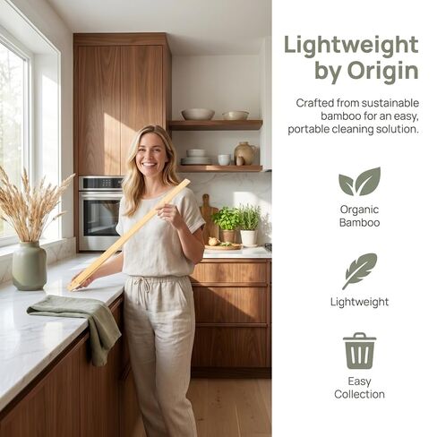 Luxshiny قطعتان من أداة التقاط القمامة المصنوعة من الخيزران خفيفة الوزن ومقبض طويل لجمع القمامة في الهواء الطلق والصرف الصحي في المتنزهات والشوارع in Kuwait