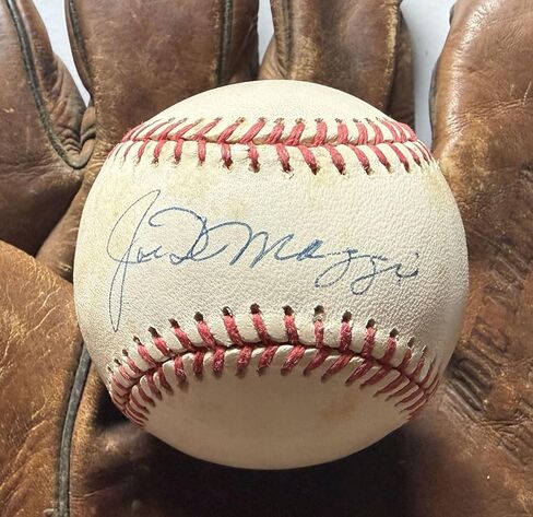 Joe DiMaggio (d. 1999) Signed Autographed Official American League (OAL) Baseball - Mueller COA in Kuwait