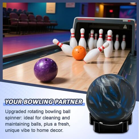 Bowling Ball Cup, Rotating Bowling Ball Spinner for Cleaning, Spare Bowling Ball Stand - Effortless Cleaning & Polishing with 360° Rotation | Bowling Ball Holder for All Major Balls in Saudi Arabia