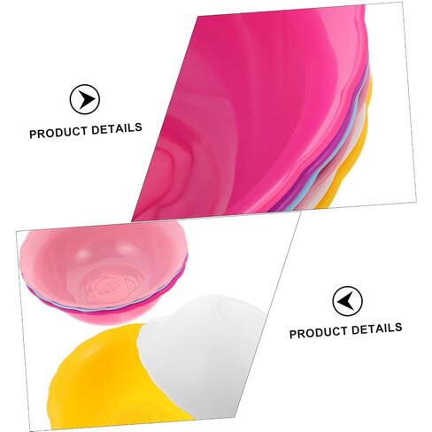 6pcs Plastic Wash Basin for Face Cleansing Use and Easy to Clean Bowls for Washing and Cleaning Tasks Random Colors in Kuwait