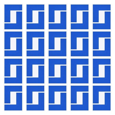 ركن تحديد الموقع من باتيكل 5S، 64 قطعة مقاس 6 × 6 × 2 بوصة من مادة PVC على شكل حرف L، علامات تنظيم أرضية مكان العمل لسطح المكتب والمستودع، أبيض in Kuwait