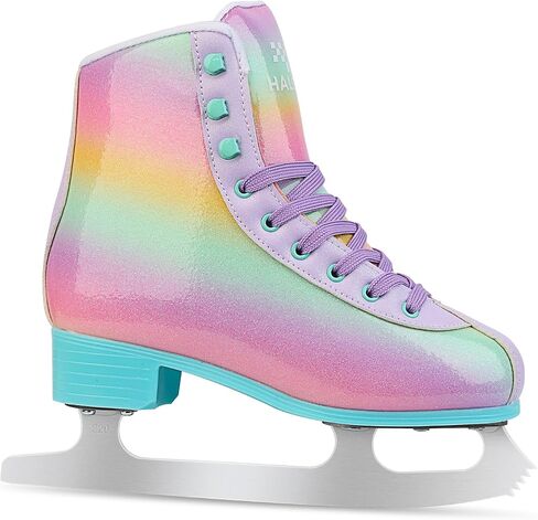 Premium Leather Womens/Girls Figure Ice Skates - Memory Foam Collar Beginner Youth Ice Skates with Stainless Steel Blade, Women Size 5 6 7 8 9 10 in Saudi Arabia