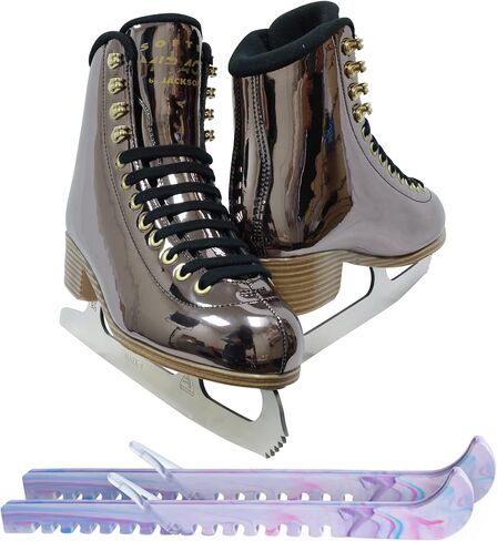 Jackson Softec Rave/Mirage Womens/Girls Ice Figure Skates Bundle with Skate Guards in Kuwait