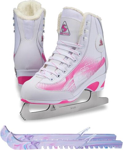 Jackson Softec Rave/Mirage Womens/Girls Ice Figure Skates Bundle with Skate Guards in Saudi Arabia