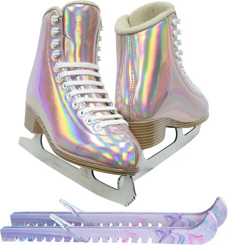 Jackson Softec Rave/Mirage Womens/Girls Ice Figure Skates Bundle with Skate Guards in Saudi Arabia