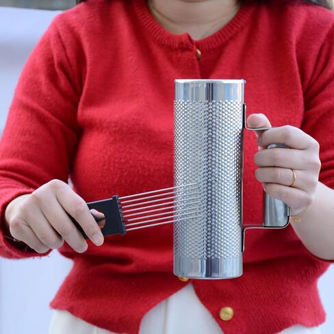 Stainless Steel Guiro 8" Percussion Instrument with Scraper, Professional Metal Shaker for Live Performance, Band Accompaniment (3" * 8") in Kuwait
