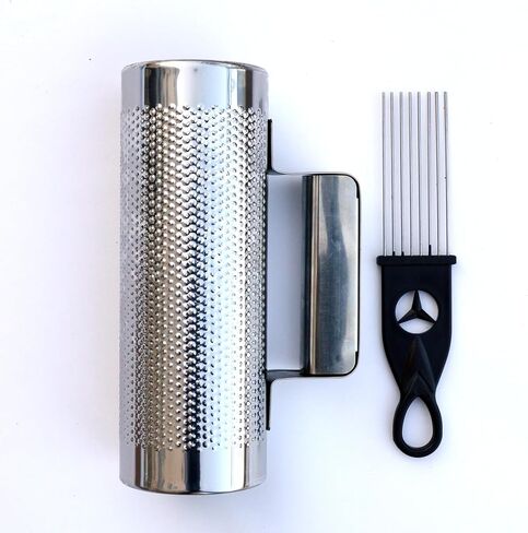 Stainless Steel Guiro 8" Percussion Instrument with Scraper, Professional Metal Shaker for Live Performance, Band Accompaniment (3" * 8") in Kuwait