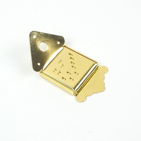 Mandolin or Cigar Box Guitar Tailpiece With Cover,Ornate Pattern Gold plated in Kuwait