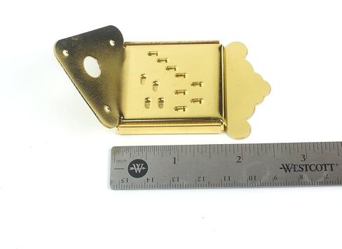 Mandolin or Cigar Box Guitar Tailpiece With Cover,Ornate Pattern Gold plated in Kuwait