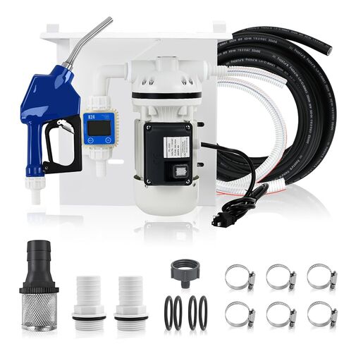 Upgraded AC 110V-120V DEF Transfer Pump Kit, High-Flow Self-Priming DEF Pump with US Plug, Compatible with Drums/Totes/Wall Mounts, Corrosion-Resistant, Includes All Premium Accessories in Kuwait