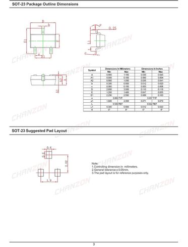 (عبوة من 100 قطعة) صمامات ثنائية مقوم حاجز شوتكي SMD من Chanzon BAT54S 200 مللي أمبير 30 فولت SOT-23 (SOT-23-3) 0.2 أمبير 30 فولت (وضع علامة KL4) in Kuwait