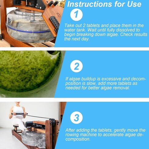 Water Purification Tablets for Rowing Machines, Bulk Pack for Home & Gym Use | Long-Lasting Tank Cleaner, Odor Removal & Eco-Friendly Water Treatment (20) in Saudi Arabia